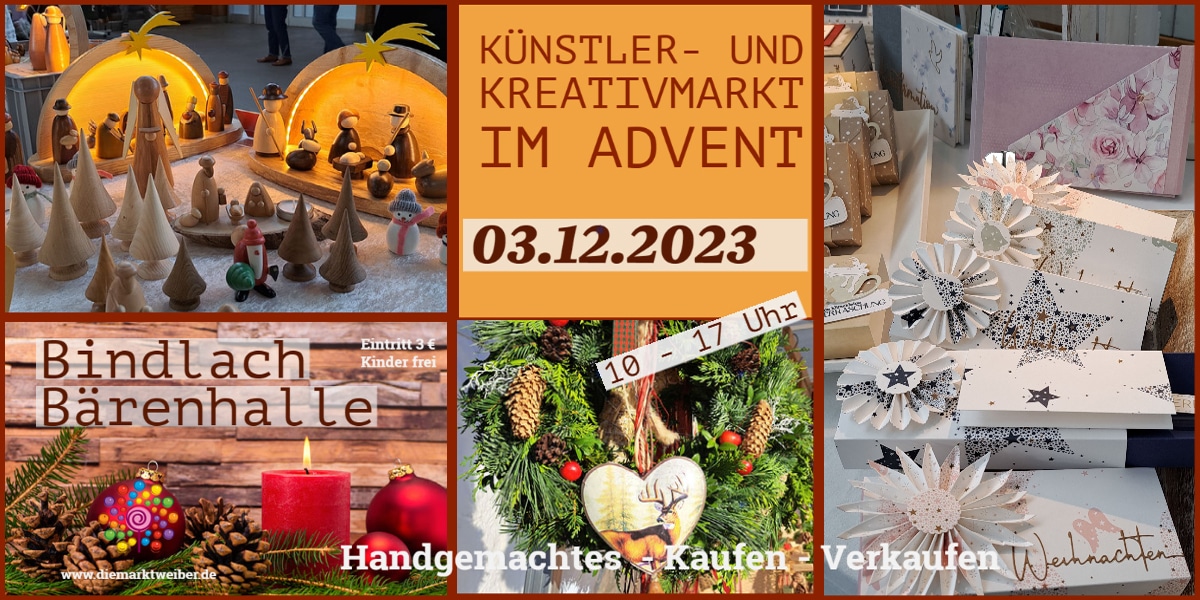 Künstler- und Kreativmarkt im Advent 2023 in Bindlach